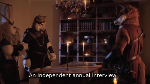 An independent annual interview.